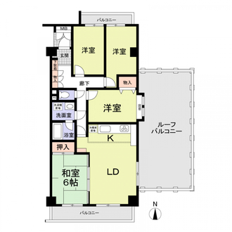 チサンマンション瓢箪山の間取図