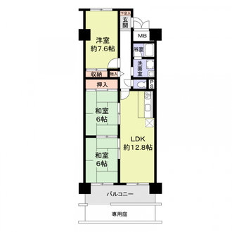 日興千里丘スカイマンションAの間取図