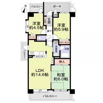 チサンマンション南福岡ＩＩの間取図