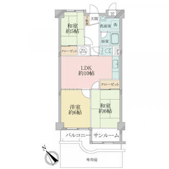 ジークレフ武庫川の間取図
