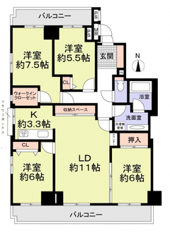 プロクシィロイヤル桜山の間取図
