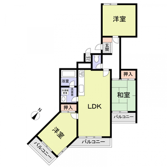 三旺マンション星ヶ丘の間取図