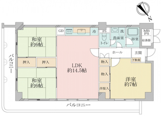 夙川台グリーンマンションの間取図