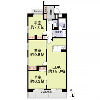 サンパーク薬師山の間取図