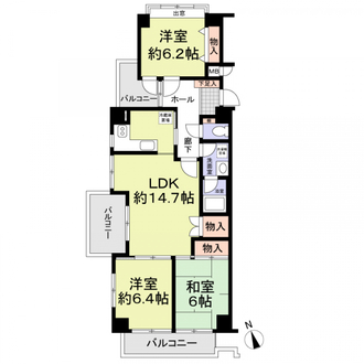三旺マンション神丘公園の間取図