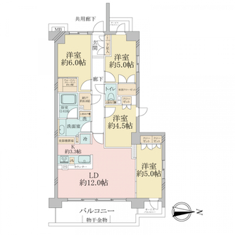 プライム港南台の間取図