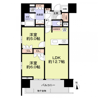 オープンレジデンシア金山マークスの間取図