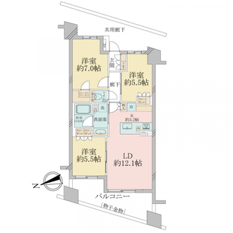 プレミスト上麻生の間取図