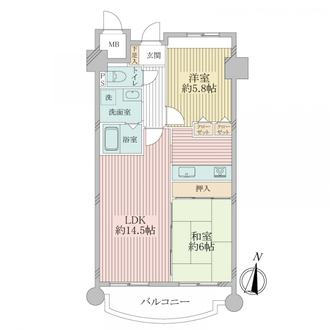 芦屋サニーヒルの間取図