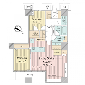 ＴＨＥ　ＴＯＫＹＯ　ＴＯＷＥＲＳ　ＳＥＡＴＯＷＥＲの間取図