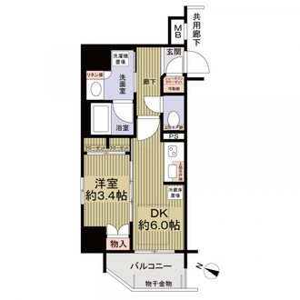 プレサンスロジェ名古屋駅ＧＡＴＥ　ＦＲＯＮＴの間取図
