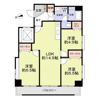 寿ゞやマンション六番町の間取図