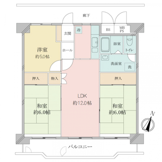 サンライフ本山の間取図