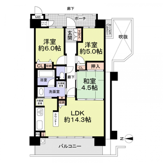 ロイヤルアーク泉ヶ丘の間取図