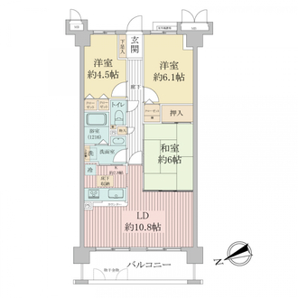 レックスヒルズ枚岡の間取図