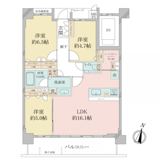 ワコーレ御影１丁目の間取図