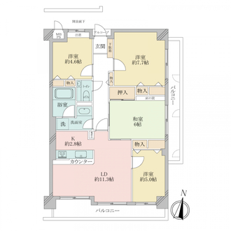 ファミール諏訪山公園の間取図