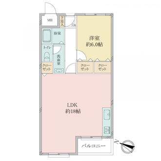 夢野団地１号館の間取図