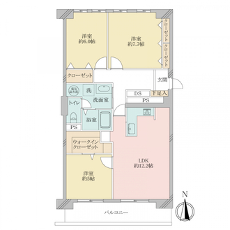 あみだ池ハイツの間取図