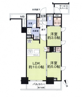 クラッシィアルテときわ台の間取図