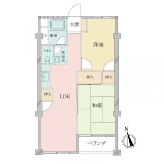 西大井コーポラスの間取図