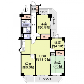 グリーンコーポ高蔵の間取図