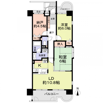 レインボー那古野の間取図