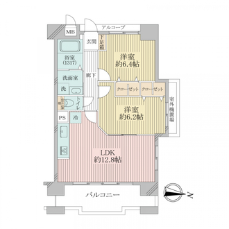 グローバル伊丹駅前の間取図