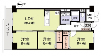 サンマンション千種公園Ｅ棟の間取図