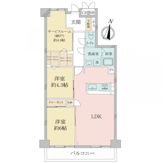 シャルマンコーポ中津の間取図