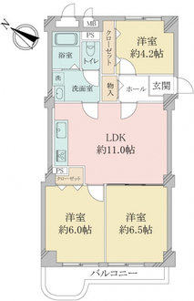 桜台ハイツ参号棟の間取図