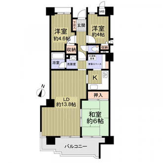 白水公園ハイツの間取図