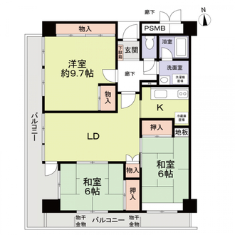 岩塚町スカイマンションの間取図