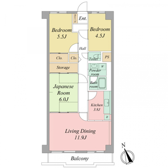 クレール弦巻の間取図