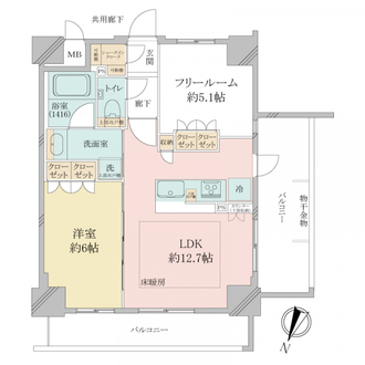 エヌヴィ六甲桜口町の間取図