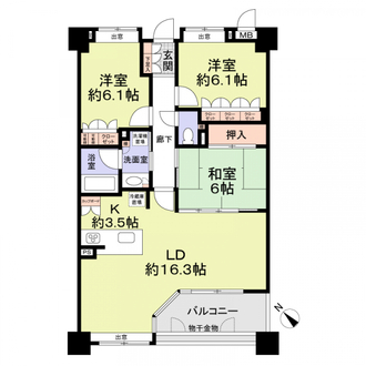 コアマンション香椎南ネクステージの間取図