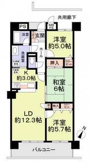 プラセシオン茶屋ケ坂公園の間取図