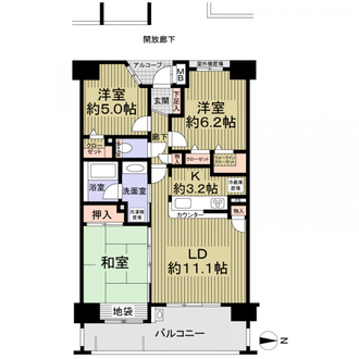 ダイアパレス与野ＩＩの間取図