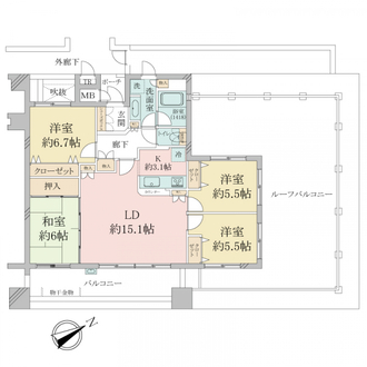 ディーレスティア六甲山手の間取図