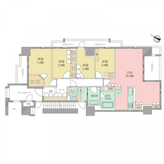 グランドメゾン桜坂ヒルズの間取図