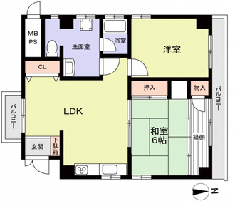 鴨東ロイヤルハイツの間取図