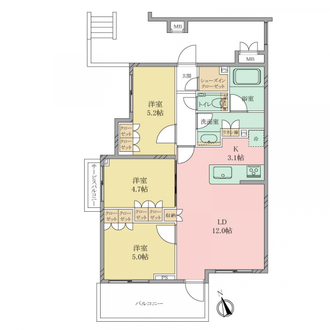 プレシス千歳船橋の間取図