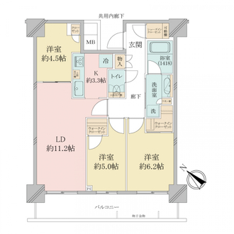 リヴァリエＣ棟の間取図