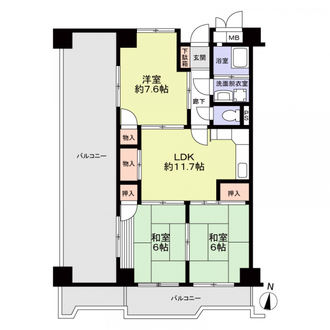 納屋橋マンションＡ棟の間取図