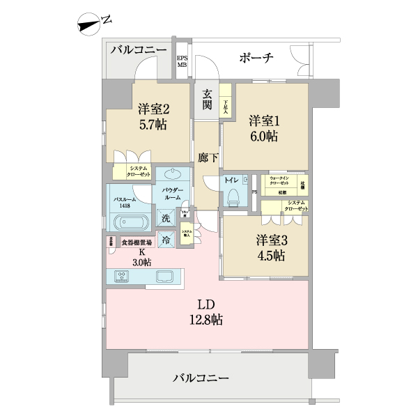 エクセレントシティ西葛西駅前の間取図