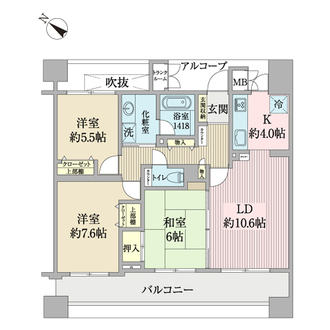 ダイアパレスパレッティアの間取図