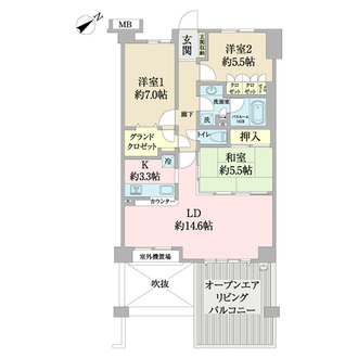 ライオンズクオーレ幕張マークスフォートの間取図