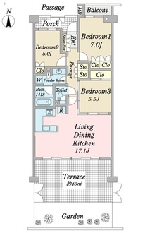 パークハウス元住吉の間取図