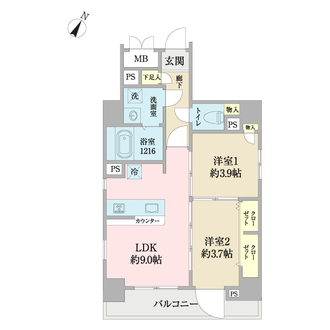 ゼクシア川崎の間取図
