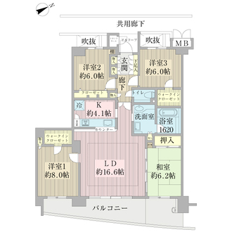 アルファグランデ市川本八幡の間取図
